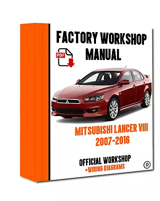 OFFICIAL WORKSHOP Manual Service Repair Mitsubishi Lancer VIII 2007 - 2016 • $13.84