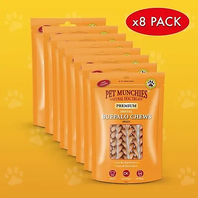 Dog Dental Treats Pet Munchies Small Buffalo Chews 4 Pack X8 • £18.34