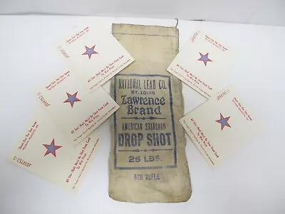 5 Vtg Shoot Out The Star Game Targets & 1 National Lead Co. Drop Shot Bag~1970s • $29.99