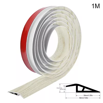 Self-adhesive PVC Edge Trim Wood Floor Stairs DIY Threshold Strip Home Supplies • £12.95