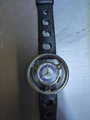 Vintage MERCEDES BENZ STEERING WHEEL WATCH TROPIC BAND | Old England • $99.99