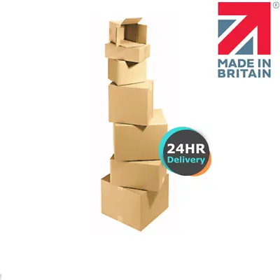 100x Small Parcel Boxes Postal Single Wall Cardboard Shipping Box Packaging • £18.89