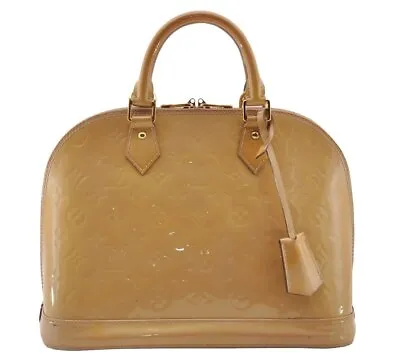 Authentic Louis Vuitton Vernis Alma PM Hand Bag Purse Beige Pink M91614 LV 4646I • $14.50