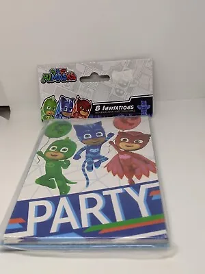 PJ MASK Party Invitations 8 Pack Sealed • $5.99