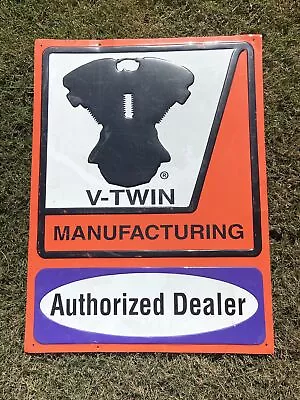 Vintage V-Twin Manufacturing Authorized Dealer Motorcycle Metal Sign • $54.99