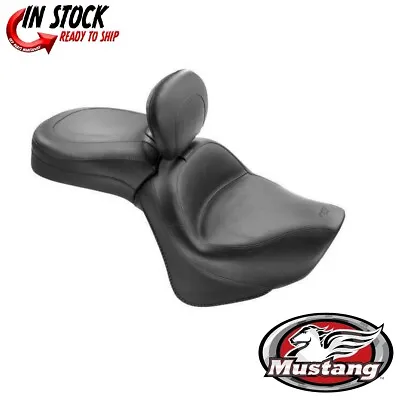 Mustang Wide Touring 1-Piece Seat W/Driver Backrest Kawasaki VN900 Vulcan 06-22 • $915.40