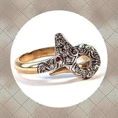 Decorative 9 Ct Gold Snake Ring • £260