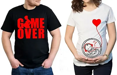 Game Over Baby Loading Future Parents Matching T Shirts Fathers Day T Shirt • £13.99