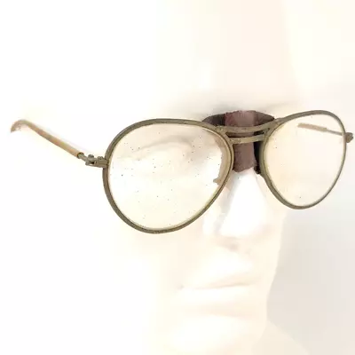 Vintage Antique Willson Safety Cup Goggles Steampunk Motorcycle • $22.50