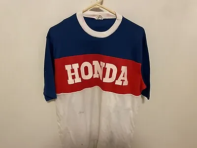 Vintage Honda Motorcross Motorcycle Shirt 1970-80's Size Large Hondaline • $125