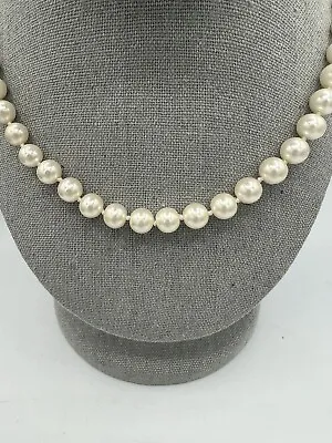 Vintage Faux Pearl Single Strand Necklace 30” • $10