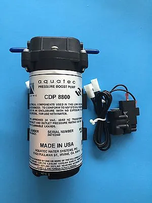 Aquatec 8851 Series Ro Booster Pump 24vac 8851-2j03-b421 + 3/8  Port Switch • $110