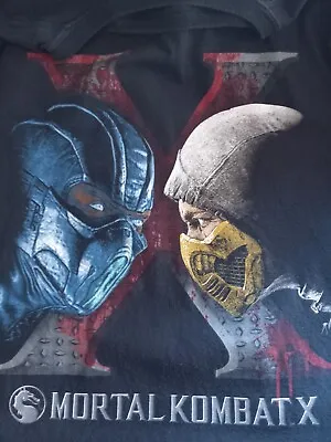 Mortal Kombat X Black Graphic T-Shirt (Men's/Unisex) Scorpion Sub-Zero • $14.99