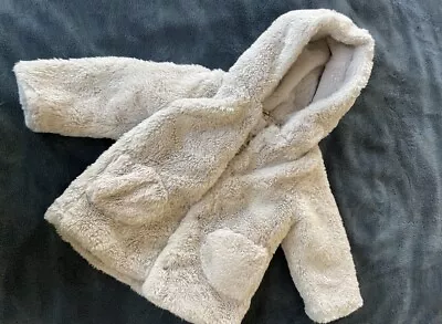 $19.99 • Buy ZARA Girls' Faux Fur Coat With Floral Lining Super Soft Size 4-5