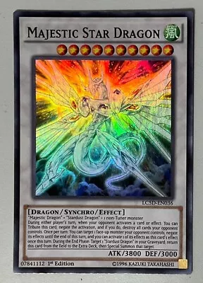 Yu-Gi-Oh! Majestic Star Dragon LC5D-EN036 1st Edition Super Rare NM • $4.50