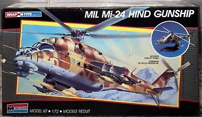 Monogram SnapTite Mil Mi-24 Hind Gunship Helicopter Vintage Model Kit #1131 • $28.98