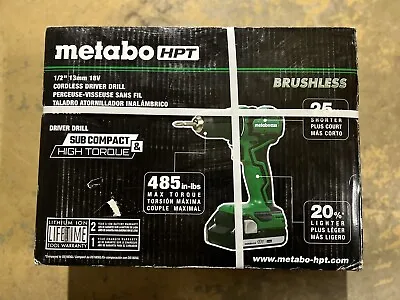 NEW Metabo HPT 1/2  18V Brushless Sub-Compact Cordless Driver/Drill #DS18DDX • $159.99