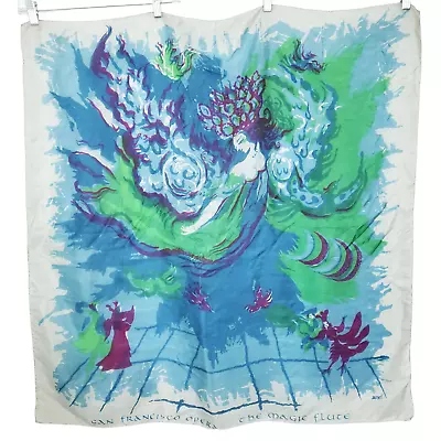 Anel The Magic Flute Opera Gray Multicolor Art Semi Sheer Square Scarf Women's • $49.99