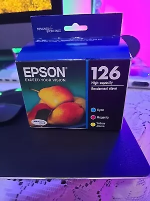 Epson 126 T126120-BCS Black/Cyan/Magenta/Yellow Ink Cartridges - 4 Pieces • $70