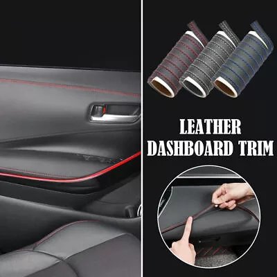 1x Car Door Dashboard Mouldings Trim PU Leather Braid Decorative Line Strip 2M  • $7.99