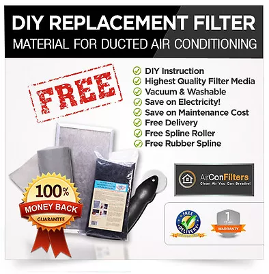 $25.50 • Buy Air Conditioner Filter Media G3 Kit  Superior To G2 Ducted Air Con Material
