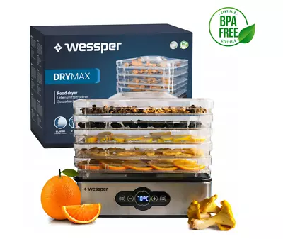 Food Dehydrator Fruit Vegetable Dryer Maker Machine 5 Trays 35-70°C • £50.99