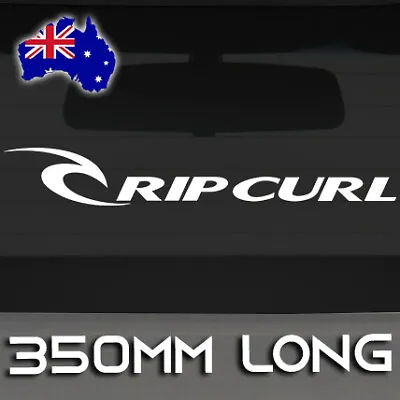 Ripcurl Sticker Decal CAR UTE Windscreen Vinyl Cut SURF SKATE 350mm X 51mm WHITE • $9.90