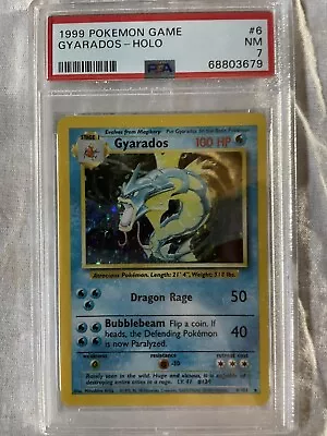 1999 Pokemon Game Gyarados Holo #6 PSA 7 Rare Holo Base Set Garados • $20