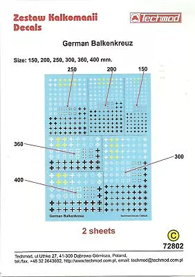 Techmod Decals 1/72 German Balkenkreuz • £7.50