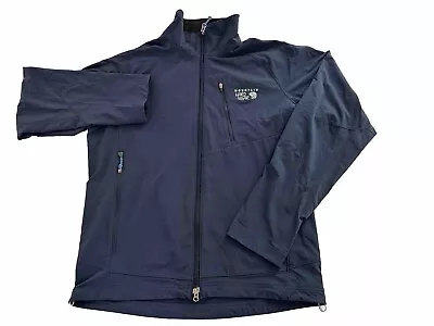 Mountain Hardwear Jacket Mens Large Navy Full Zip Windbreaker Hiking • $32.49