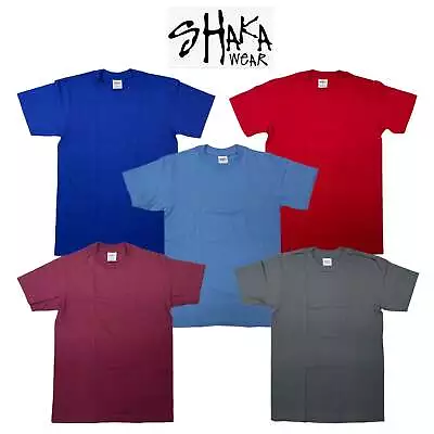 Shaka Wear 6.0 Oz Active Short Sleeve T-Shirt (Burgundy/Dark Grey/Red/Royal/Sky • $6.99