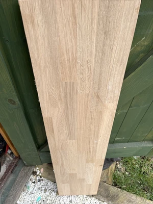 £25 • Buy Solid Oak Kitchen Worktop Off Cut 40mm Thick 1015mm X 230mm