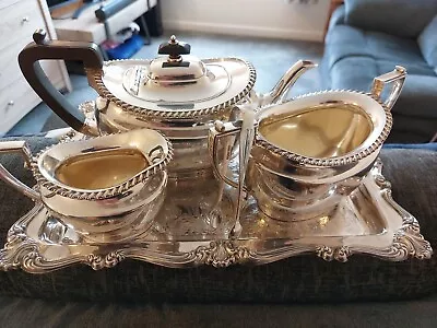 Silver Plate Tea Set James Dixon & Sons. Solid Silver Sugar Nips. • £29.99