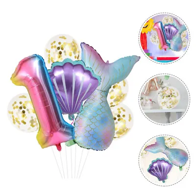  8 Pcs Baby Balloon Kids Party Supplies Set Years Old Decorations • £9.79