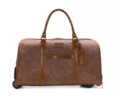 Patricia Nash Avola Trolley Weekender Wheeled Duffel Bag-Signature Map-NWT • $219.95