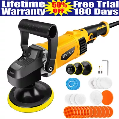 6  Dual Action Orbital Car Polisher Buffer Sander DA Polishing Machine Tool Kit • $78.72