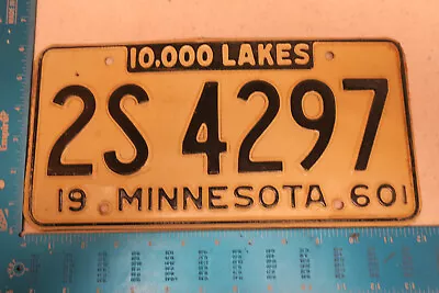 1960 60 Minnesota Mn License Plate Tag 2s 4297 - Nice Tag • $12