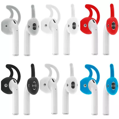 For Apple AirPods 1st 2nd Gen Silicone Ear Hooks Earbuds Skin Case Cover Holder • $8.69