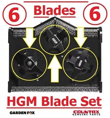 Genuine COUNTAX K1850HE Tractor- 42  HGM BLADE KIT (6) & Fixings • £283.46