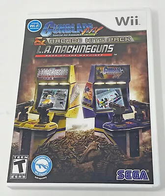 Arcade Hits Pack Gunblade NY & L.A. MachineGuns Nintendo Wii With Booklet Used • $99.95