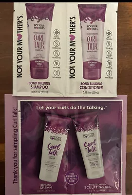 4 - Not Your Mother's Curl Talk Gel Cream Shampoo & Conditioner Samples • $8.95