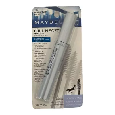 Maybelline Full 'N Soft Waterproof Mascara 312 Brownish Black 0.28 Fl Oz • $15