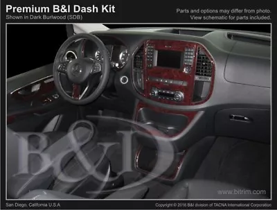 Dash Trim Kit For MERCEDES METRIS 16 17 Carbon Fiber Wood Aluminum • $214.20