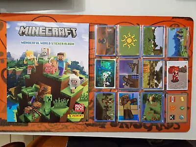 2022 Panini MINECRAFT WONDERFUL WORLD COMPLETE SET+ALBUM 256 Stickers SLOVENIAN • $119