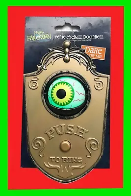 Halloween Doorbell Prop Spooky Eye Open/closes Eerie Moves Animated Voice Light • £24.99