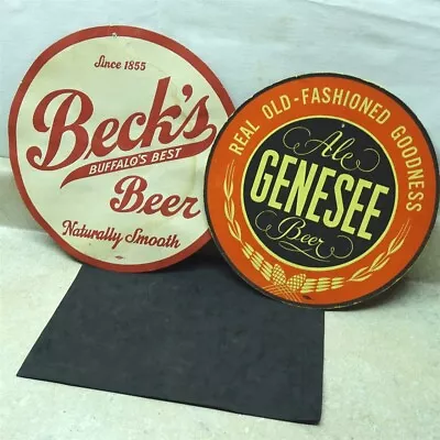 Vintage Beer Tray Tray Liners Two (2) Genesee + Beck's • $25