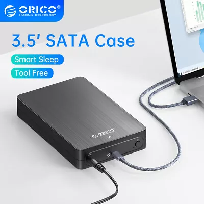 ORICO Metal Enclosure 3.5  USB C 3.1 To SATA Hard Drive HDD Case External Laptop • $28.79