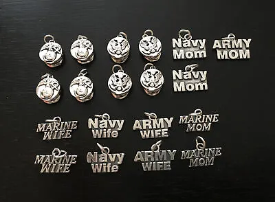 Lot Of Sterling Silver Military Charms • $99.98