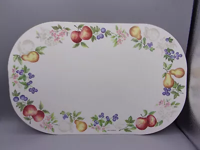 Set 4 Vintage Corelle Coordinates Vinyl Placemat Chutney Fruit Design Reversible • $19.95