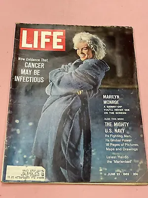 Life Magazine June 22 1962 Marilyn Monroe Skinny Dipping New Navy Article • $13.95